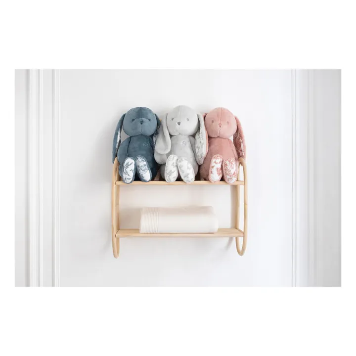 Peluche Augustin il coniglio in Tela di Jouy | Grigio chiaro- Immagine del prodotto n°4
