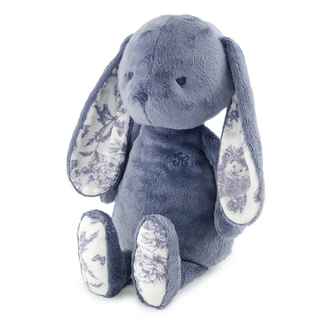 Augustin the rabbit plush Toile de Jouy | Blue