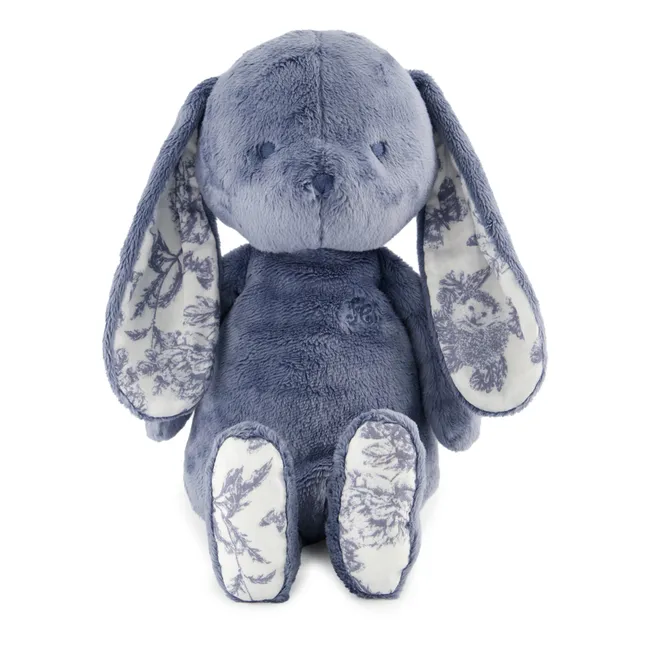 Augustin the rabbit plush Toile de Jouy | Blue