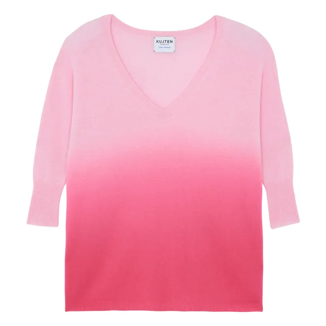 Minie Dye Cashmere Sweater | Candy pink