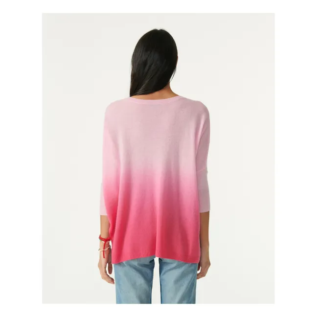 Minie Dye Cashmere Sweater | Candy pink