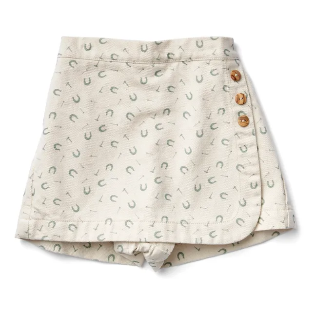 Horseshoe Shorts Skirt Olive | Ecru