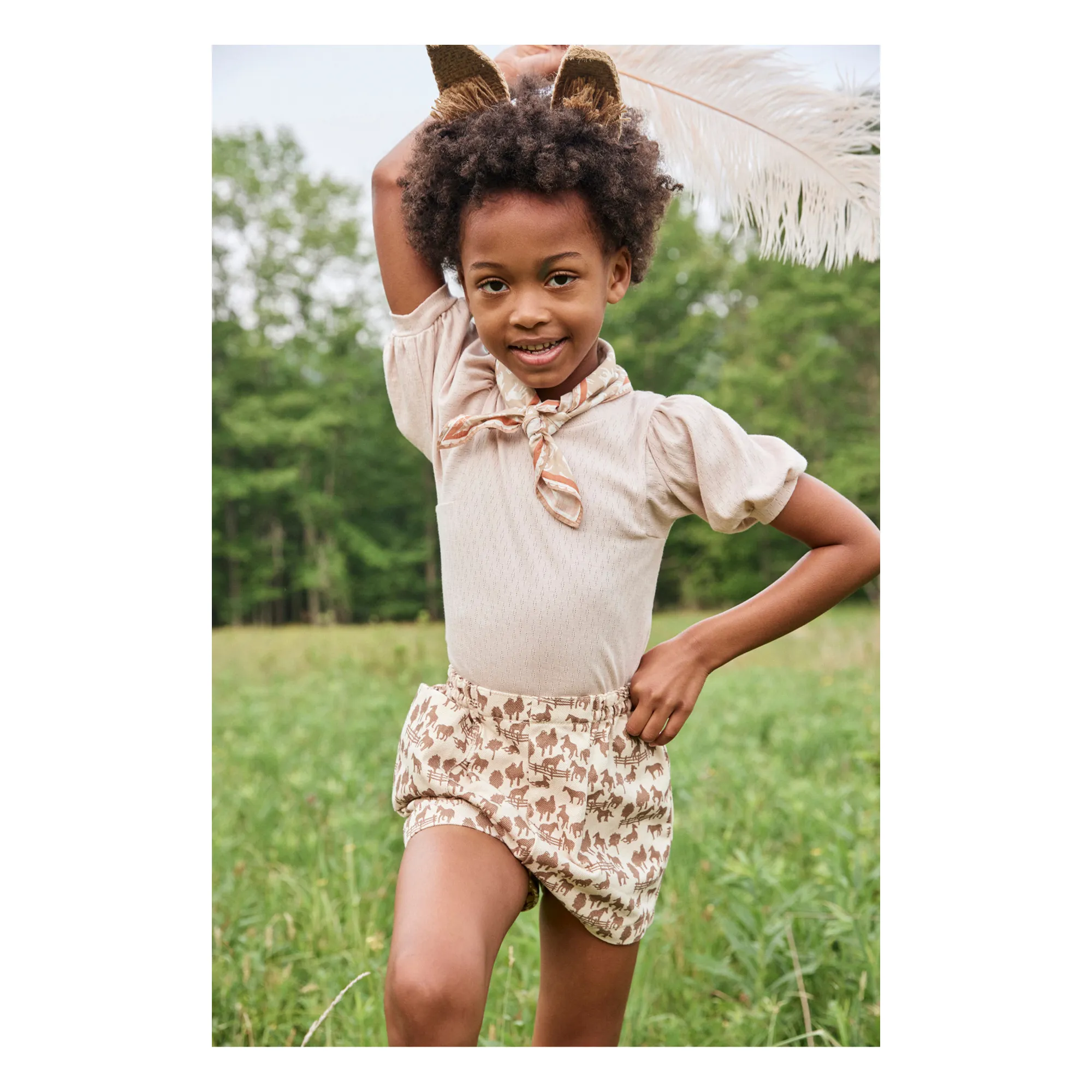 Soor Ploom - T-Shirt Pointelle Balloon - Blassrosa | Smallable 