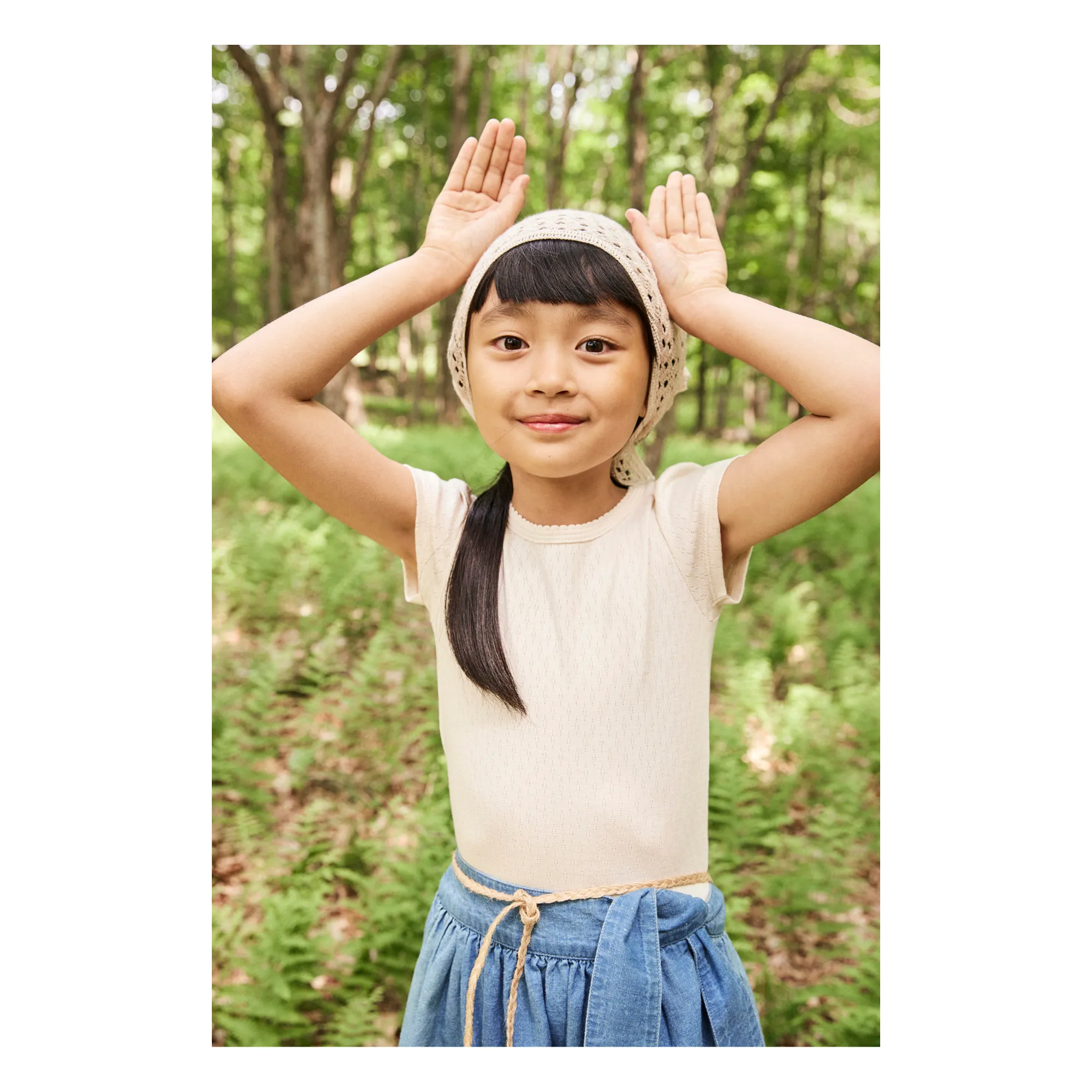 Soor Ploom - Pointelle Pouf T-Shirt - Ecru | Smallable 