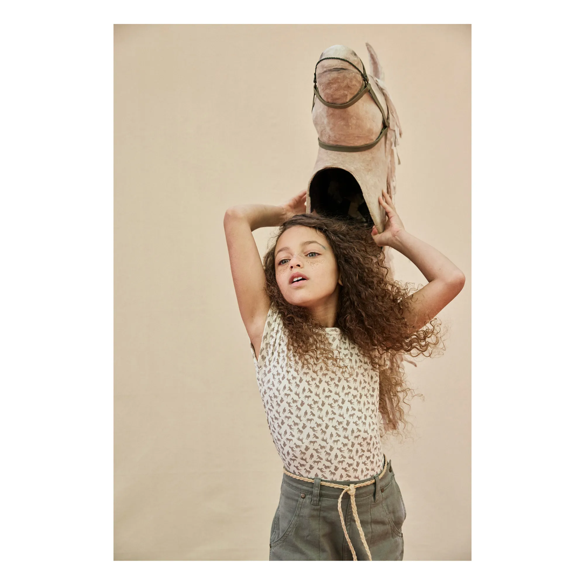 Soor Ploom - Sundae Horses T-Shirt - Beige | Smallable