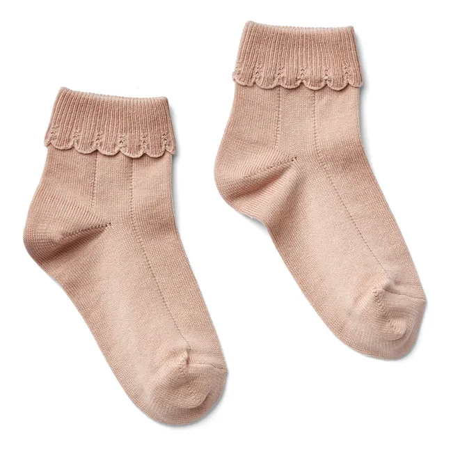 Scalloped Socks | Pink