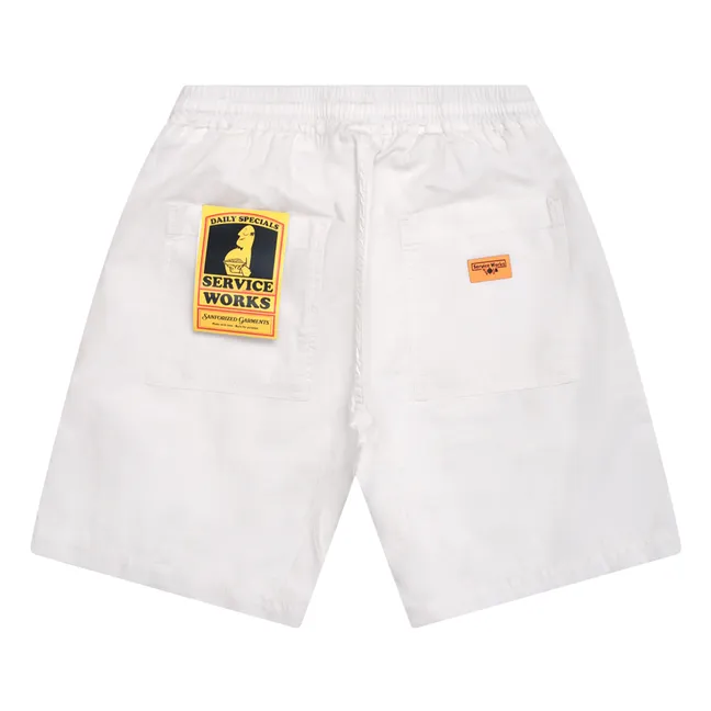Pantalones cortos de algodón orgánico Canvas Chef | Crudo