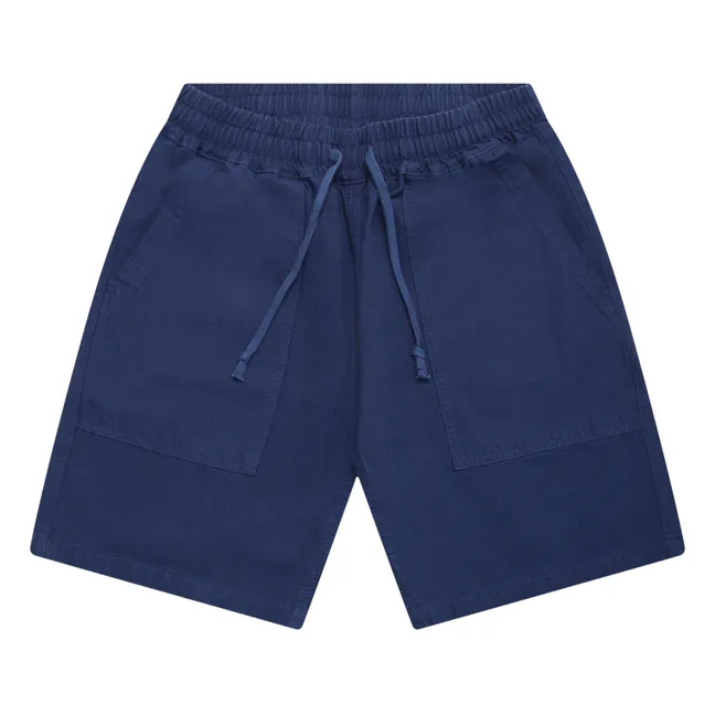 Pantalones cortos de algodón orgánico Canvas Chef | Azul Marino