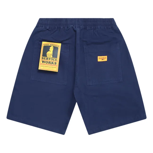 Short Canvas Chef Coton Bio | Bleu marine