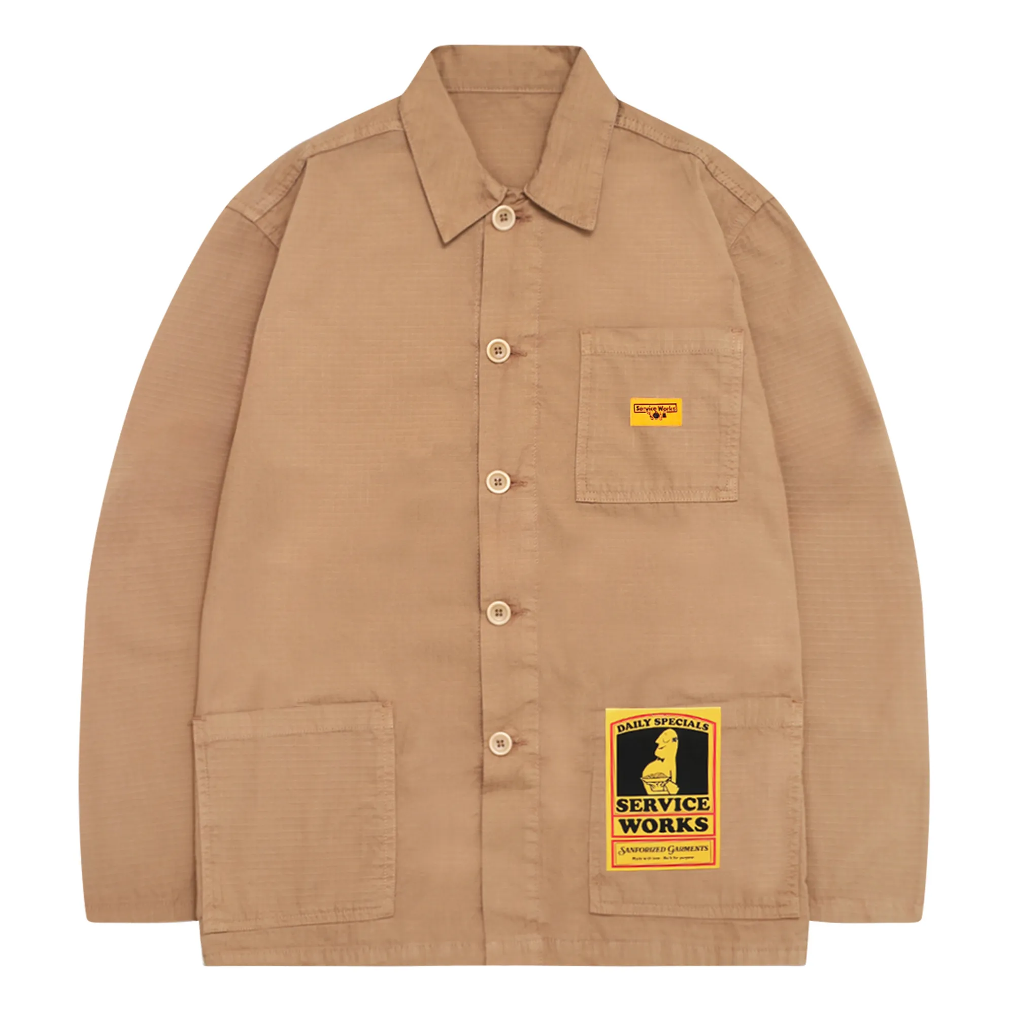 Service Works Camel Coverall Organic Cotton Ripstop Jacket