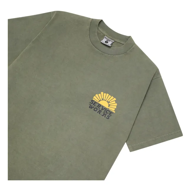 Camiseta de algodón ecológico Sunnyside Up | Khaki