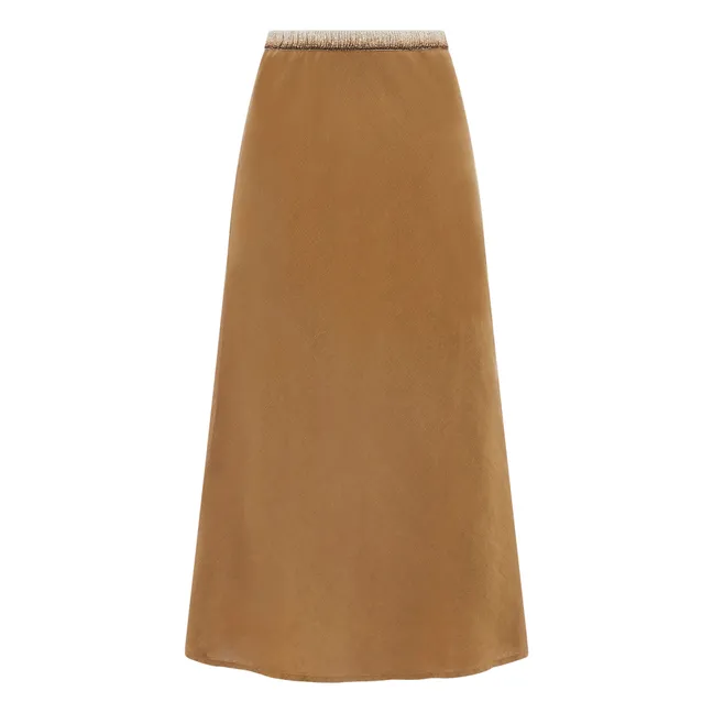 Jima Linen Skirt | Capuccino