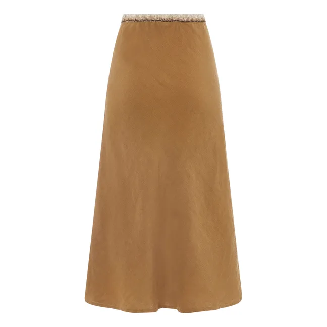 Jima Linen Skirt | Capuccino