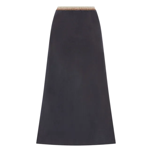 Jima Linen Skirt | Charcoal grey