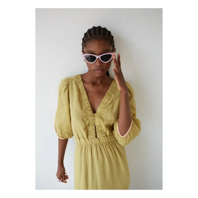 Vestido Joy de lino | Verde Kaki