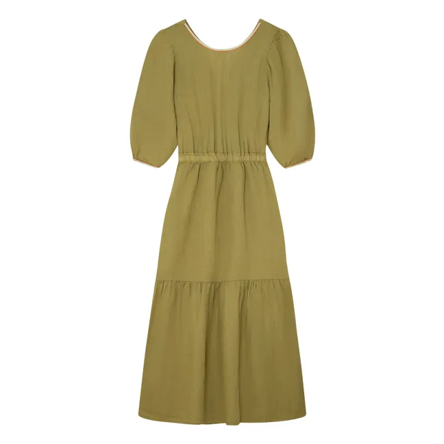 Vestido Joy de lino | Verde Kaki