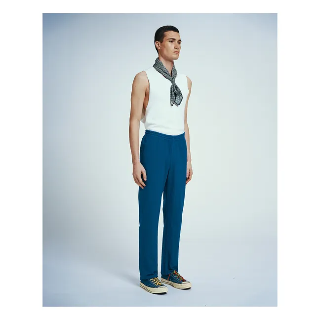 Pantalón elástico de algodón ecológico | Azul