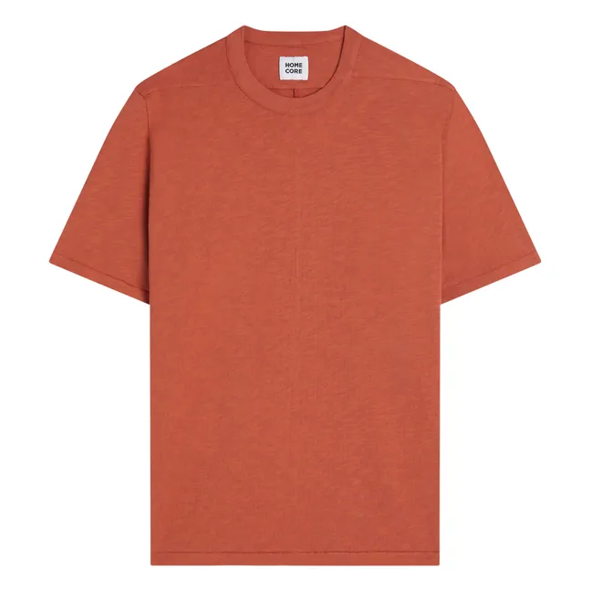 T-shirt in cotone organico Rodger H | Mattone