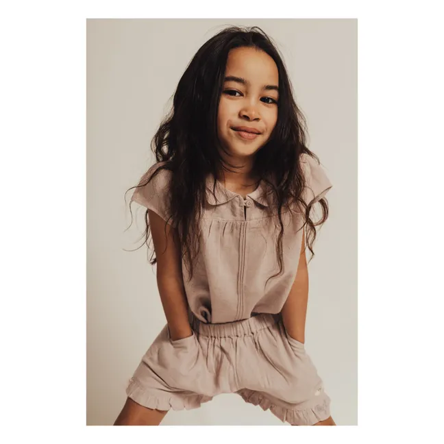 Shorts Maria Bestickt  | Flieder