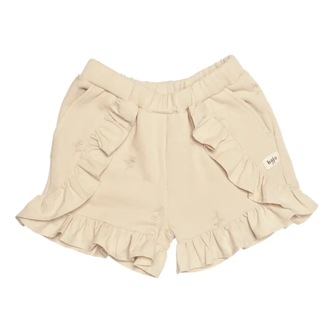 Sharon Shorts mit Rüschen | Sandfarben