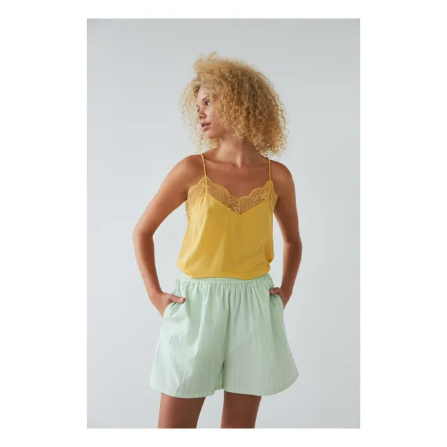Pantaloncini a righe | Verde menta
