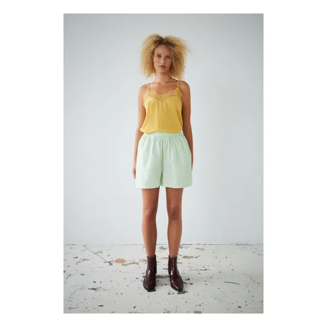 Gestreifte Shorts | Mintgrün