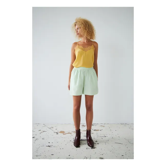 Pantaloncini a righe | Verde menta