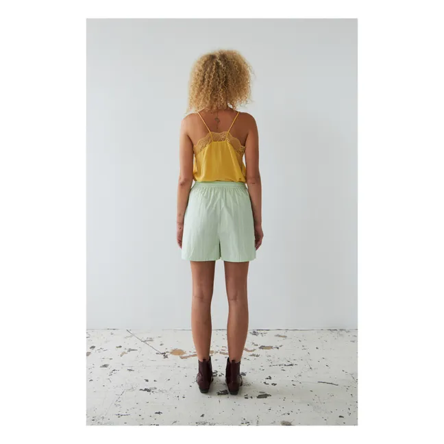 Pantaloncini a righe | Verde menta