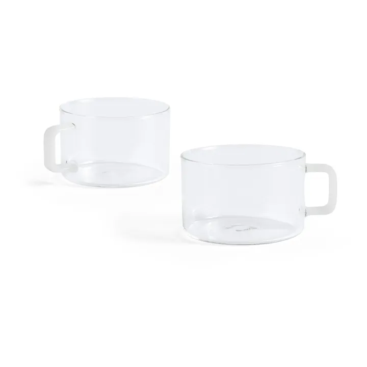 Tasses en verre Brew - Set de 2 | Blanc- Image produit n°0