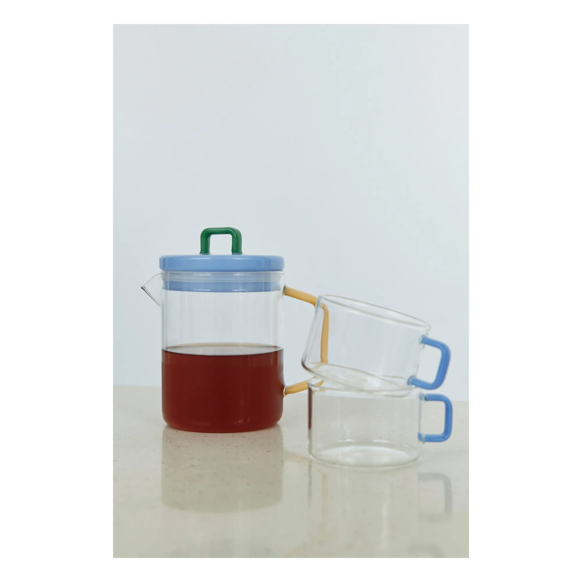 Théière en verre Brew | Bleu ciel- Image produit n°2