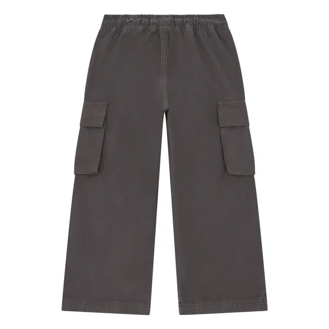 Pantalon Cargo Taille Élastiquée | Noir