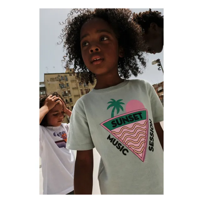 T-shirt Manches Courtes Coton Bio | Vert d'eau