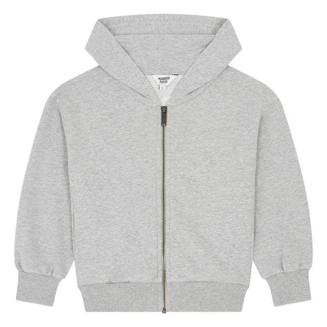 Organic Cotton Zip Hoodie  | Grey