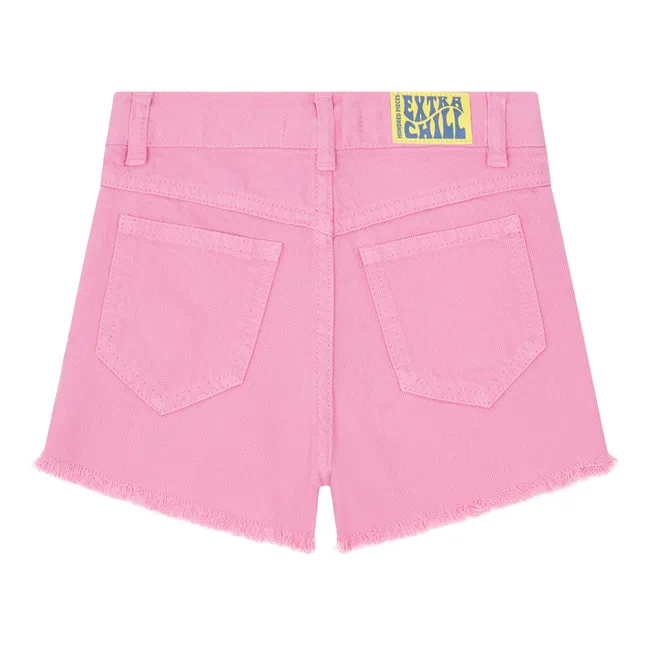 Organic denim shorts | Pink