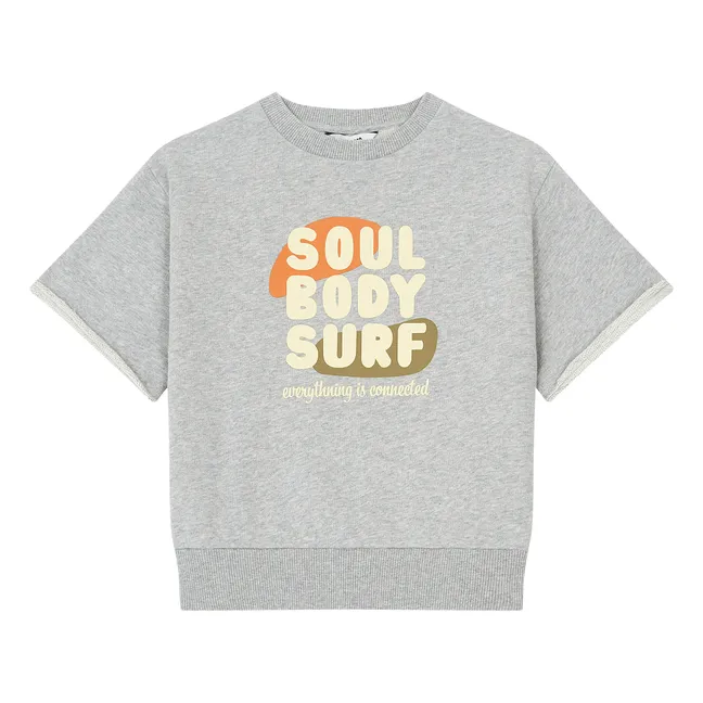 Sweat Manche Courte Coton Bio  | Gris
