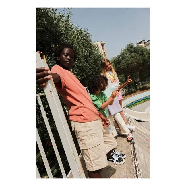 Short Cargo Taille Elastiquée | Beige