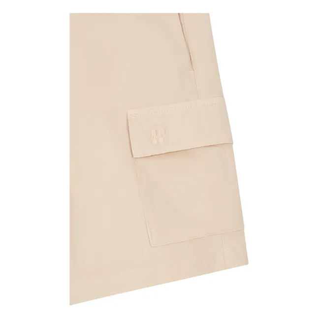 Short Cargo Taille Elastiquée | Beige