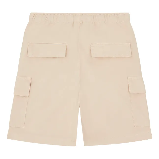 Adjustable Waist Cargo Shorts | Beige