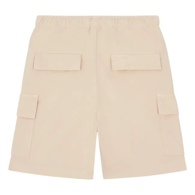 Short Cargo Taille Elastiquée | Beige