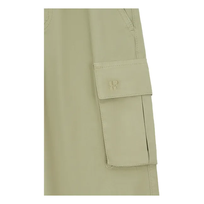 Pantalon Cargo Taille Élastiquée | Vert kaki clair