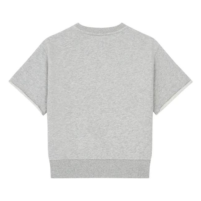 Sweat Manche Courte Coton Bio  | Gris