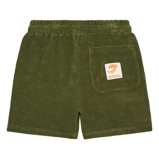 Pantaloncini in cotone biologico | Verde militare