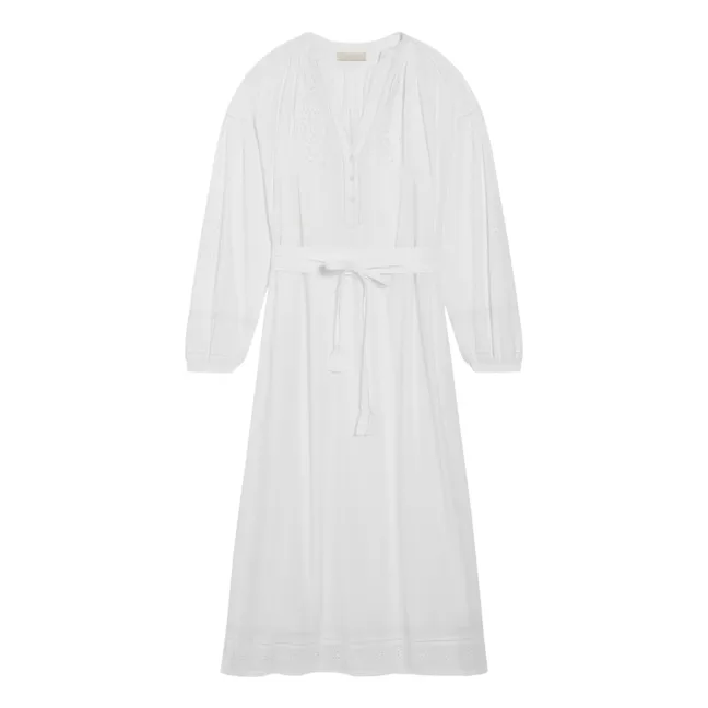 Catinka Embroidered Dress | White