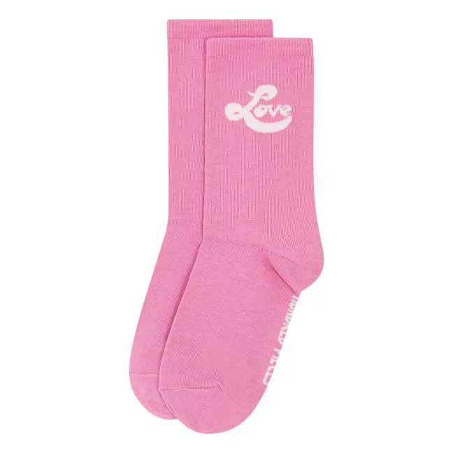 CALCETINES PINK LOVER | Blanco