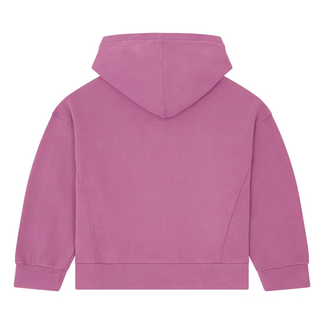 Kapuzen-Sweatshirt aus Bio-Baumwolle | Violett