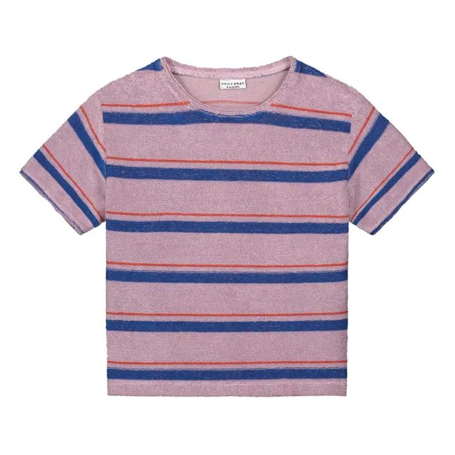 Terry Stripe T-Shirt | Lilac