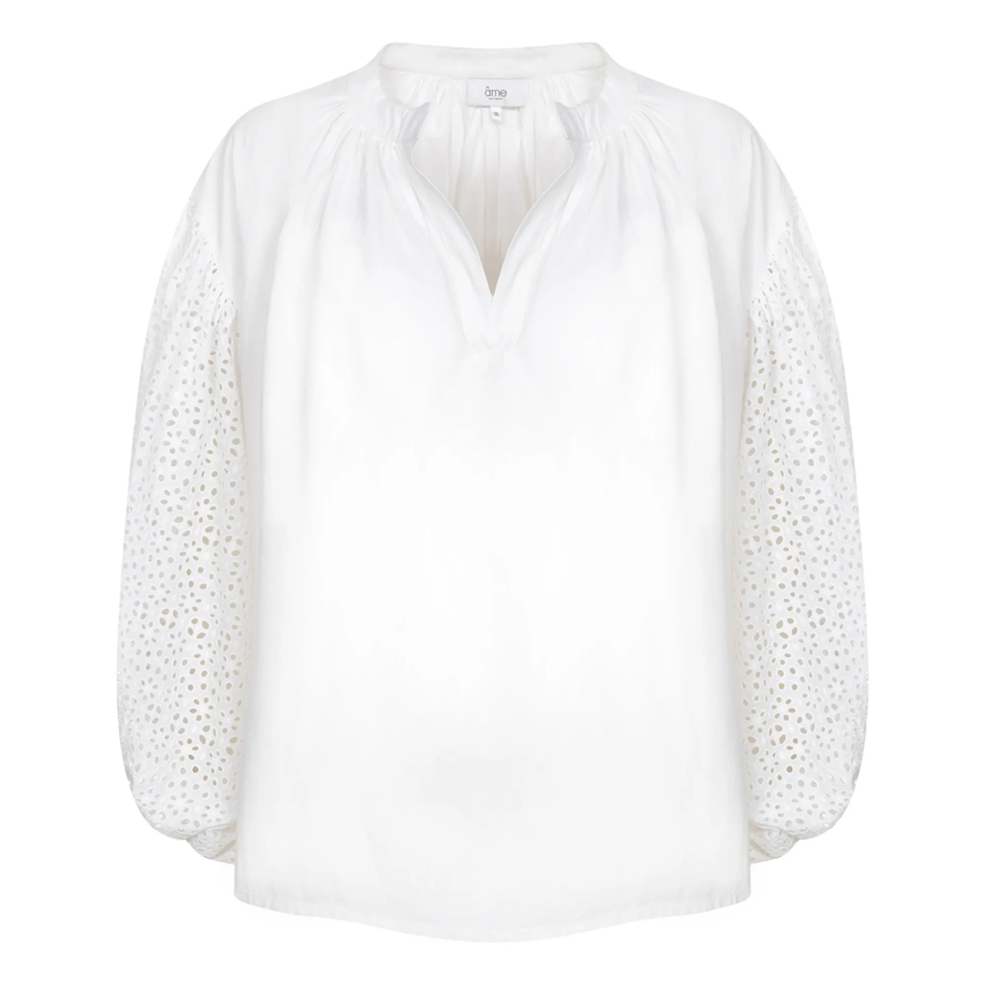 Âme White Iceland Embroidered Blouse