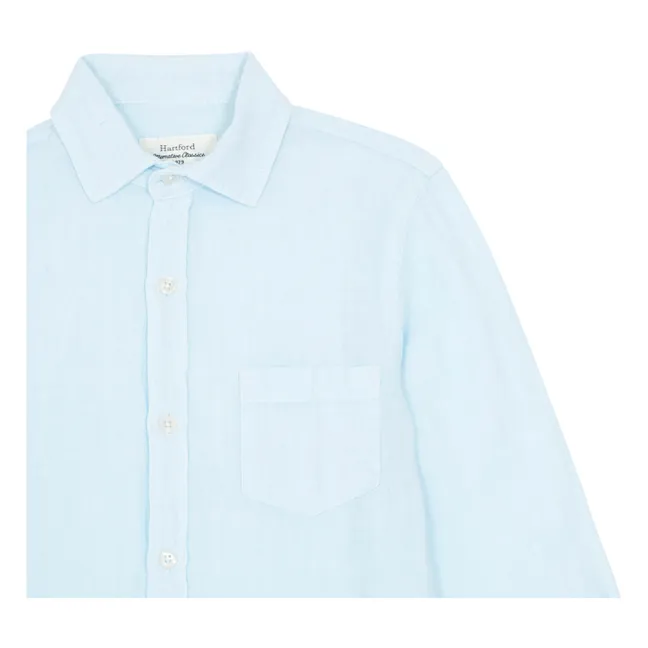 Camisa de lino Paul Pat | Azul Cielo