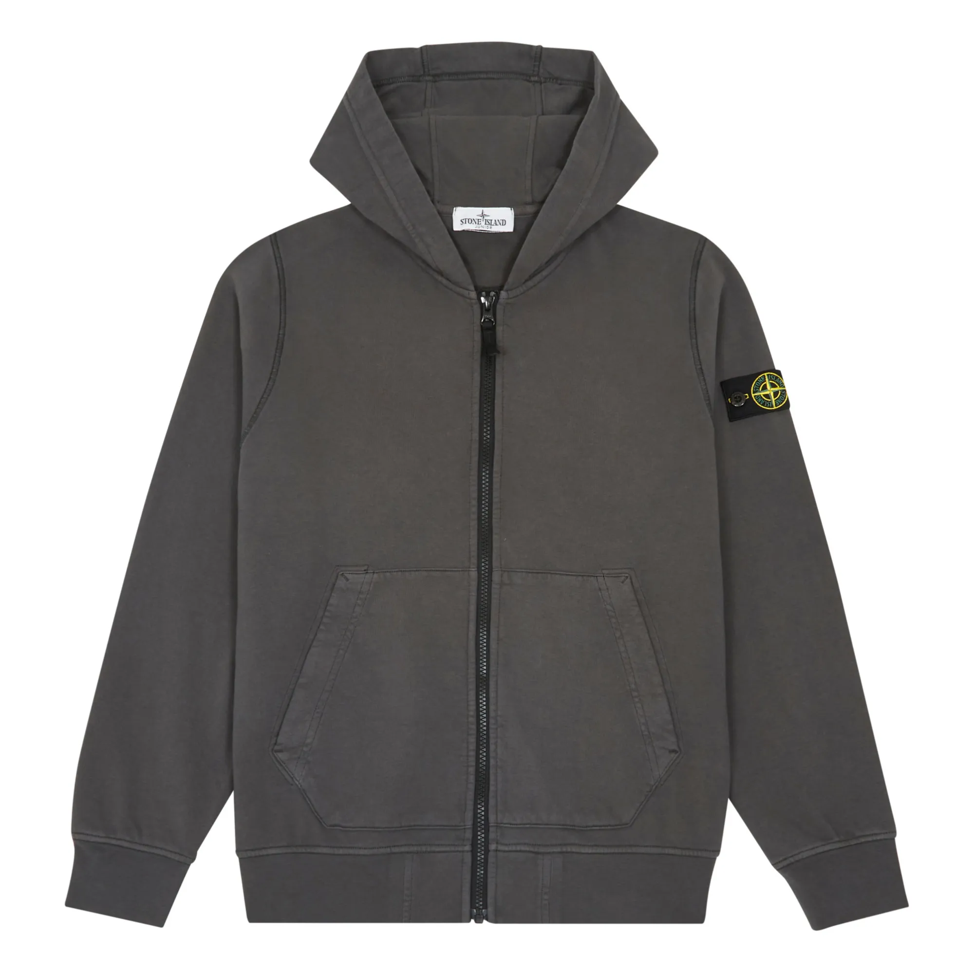 Stone Island - Logo zip sweatshirt - Grey blue | Smallable Stone Island - Logo zip sweatshirt - Grey blue | Smallable