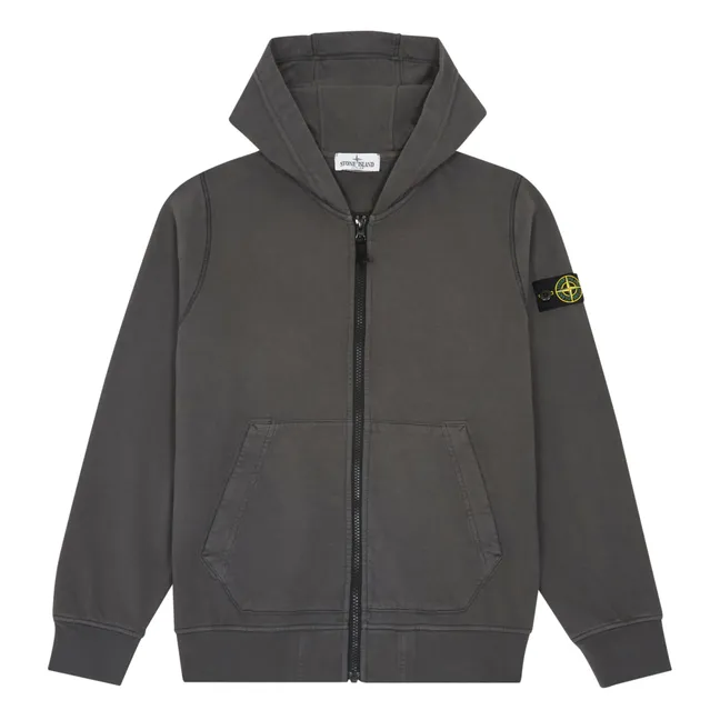 Stone Island Junior Compass-badge hooded jacket - Black